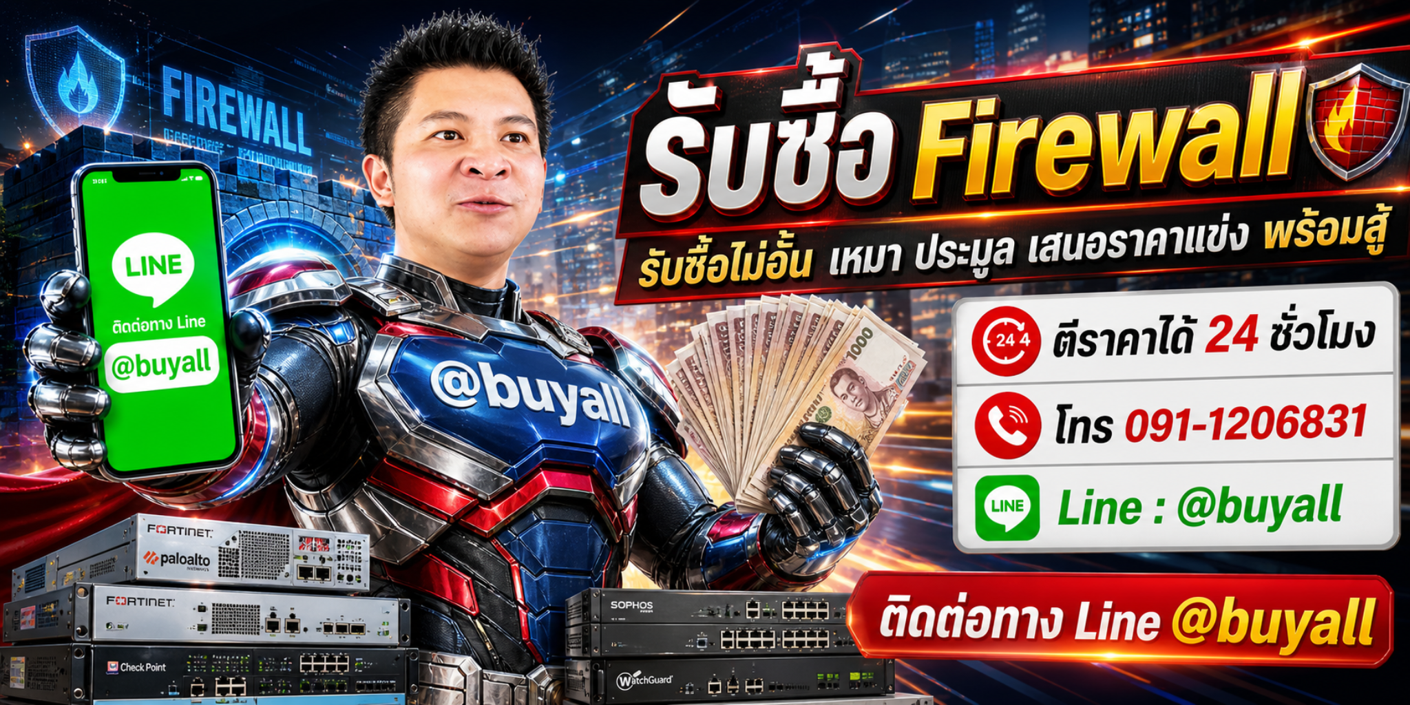 รับซื้อ Firewall เอาของที่ไม่ใช้แล้วมาแลกเงิน รวดเร็ว ทันใจ บริการดี