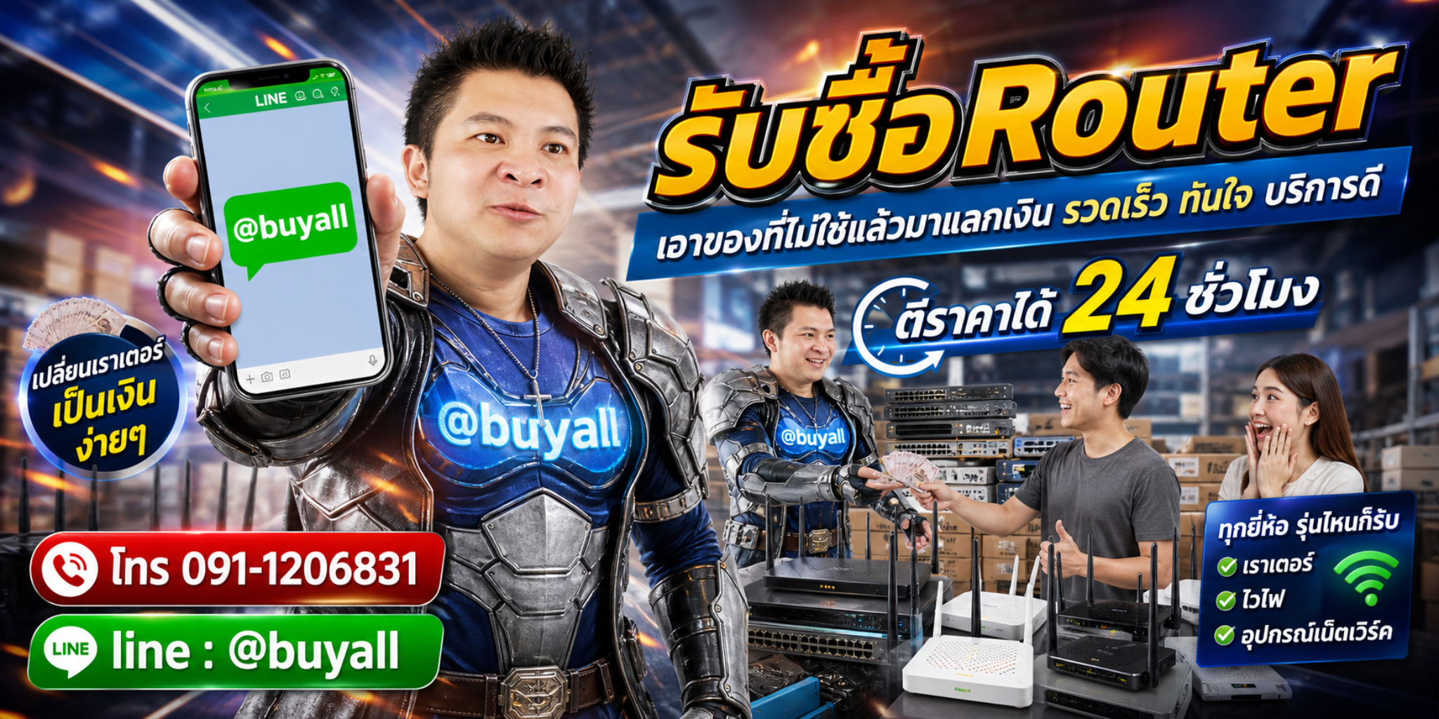 รับซื้อ Router ติดต่อง่ายตอบเร็วได้ 24 ชั่วโมง